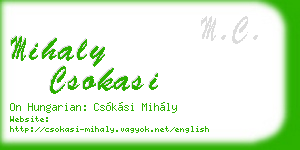 mihaly csokasi business card